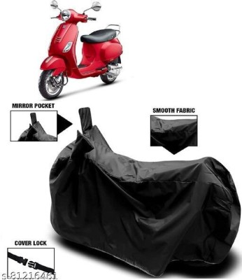 KEDIT Two Wheeler Cover for Vespa(Vespa VXL 125, Black)