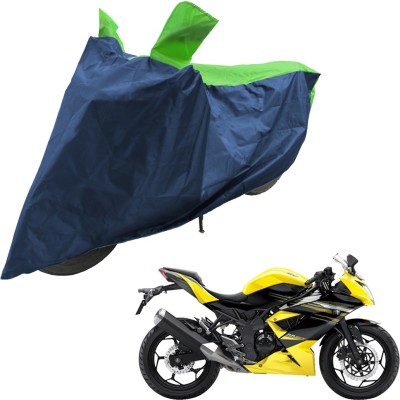 RiderShine Two Wheeler Cover for Kawasaki(Ninja 250, Blue, Green)