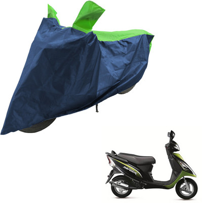 RiderShine Two Wheeler Cover for TVS(Scooty Streak, Blue, Green)
