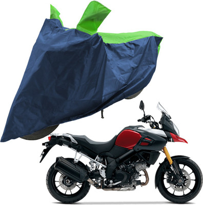 RiderShine Two Wheeler Cover for Suzuki(V Strom 1000, Blue, Green)