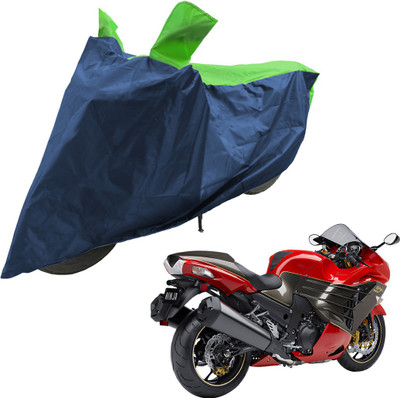 RiderShine Two Wheeler Cover for Kawasaki(Ninja ZX-14R, Blue, Green)