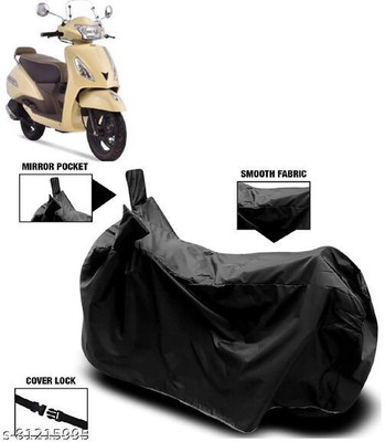 KEDIT Two Wheeler Cover for TVS(Jupiter classic, Black)
