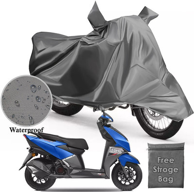 Mdstar Waterproof Two Wheeler Cover for TVS(Ntorq 125, Grey)