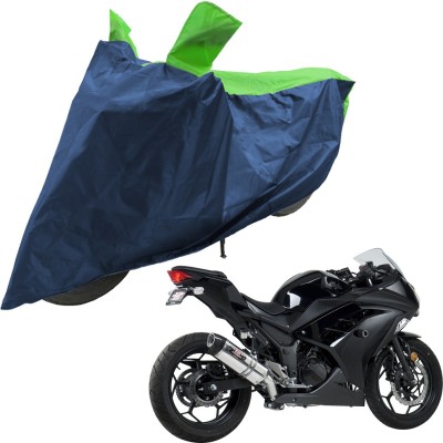 RiderShine Two Wheeler Cover for Kawasaki(Ninja 300, Blue, Green)