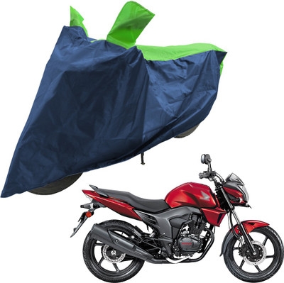 RiderShine Two Wheeler Cover for Honda(CB Trigger, Blue, Green)