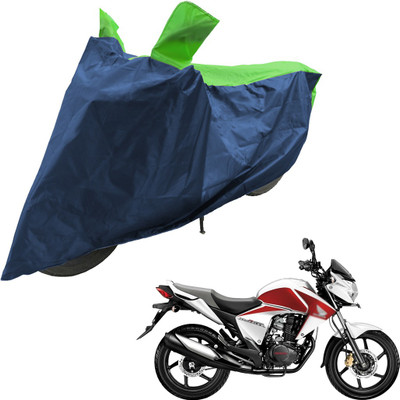 RiderShine Two Wheeler Cover for Honda(Unicorn Dazzler, Blue, Green)