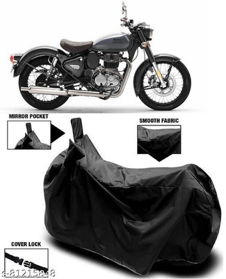 KEDIT Two Wheeler Cover for Royal Enfield(Bullet 350, Black)