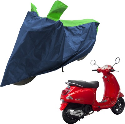 RiderShine Two Wheeler Cover for Piaggio(Vespa LX 125, Blue, Green)