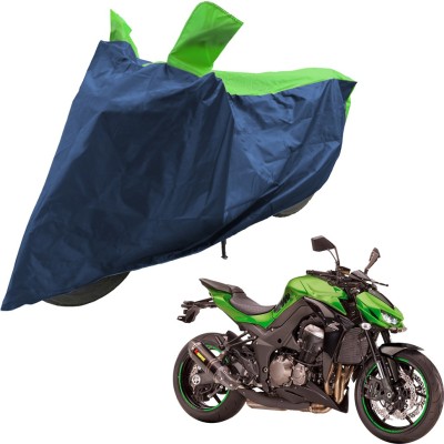 RiderShine Two Wheeler Cover for Kawasaki(Z1000, Blue, Green)