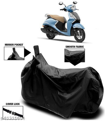 KEDIT Two Wheeler Cover for Yamaha(Fascino, Black)