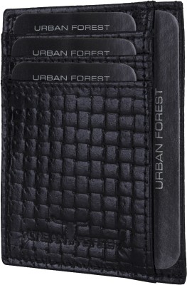 URBAN FOREST Men Casual, Formal, Trendy, Travel Black Genuine Leather Card Holder(6 Card Slots)