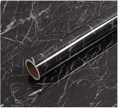 CRAZE IMPEX Paper, Foils Decorative Black Wallpaper(L x W: 200 cm x 60 cm)