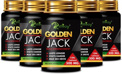 Riffway Golden Jack Natural Supplement For Long Timing Bigger Harder Male Orgasm(Pack of 5)