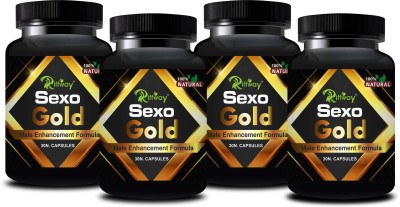 Riffway Sexo Gold Natural Capsules For Long Timing Bigger Harder Male Orgasm(Pack of 4)