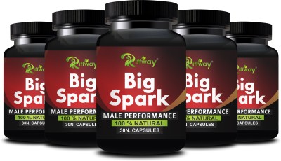 Riffway Big Spark Ayurvedic Formula | Heigher Male Self-Esteem & Improves Stamina(Pack of 5)