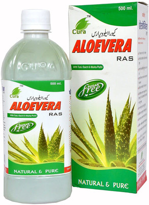 Cura Aloevera Ras /Juice(Pack of 2, 500 ml)