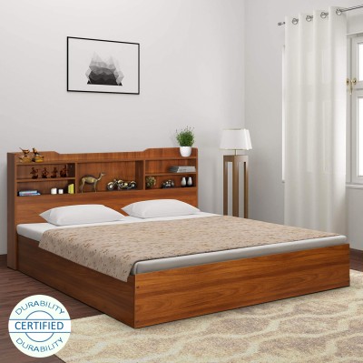 Trevi Bolton Copal Engineered Wood King Box Bed(Finish Color - Teak, Delivery Condition - Knock Down)