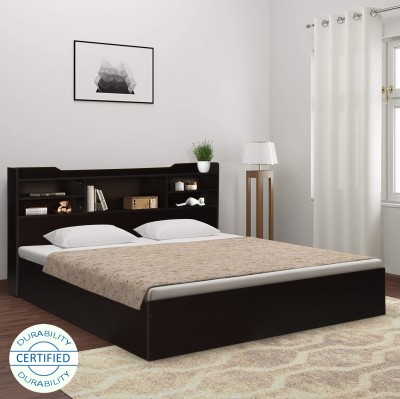 Trevi Bolton Copal Engineered Wood Queen Box Bed(Finish Color - Dark Wenge, Delivery Condition - Knock Down)