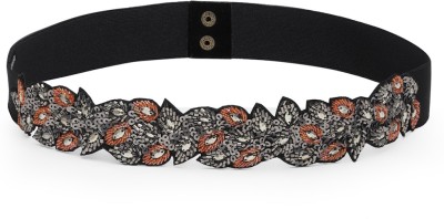 Anekaant Women Party Black Fabric Belt