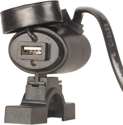 ALLEXTREME Universal Waterproof Motorcycle USB Charger Adapter with Cap (9-36V) 2.1 A Bike Mobile Charger