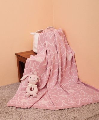 Mi Arcus Printed Crib Crib Baby Blanket for  AC Room(Cotton, Pink)