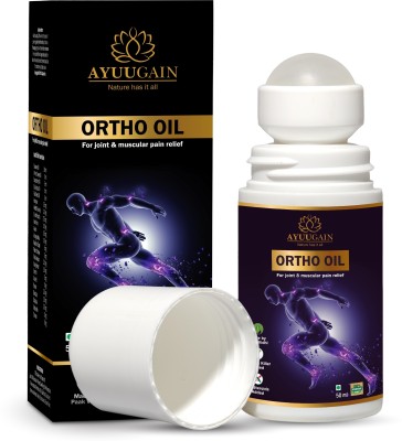 AYUUGAIN Ortho Oil Massage Oil Roll On For Muscle Pain, Back Pain, Knee Pain, Shoulder Pain, Joint Pain Relief Oil Liquid(50 ml)