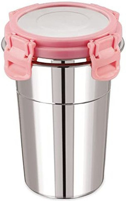 NEELESHWARI 400 ml Steel Shaker(Pack of 1, Pink, Steel/Chrome)