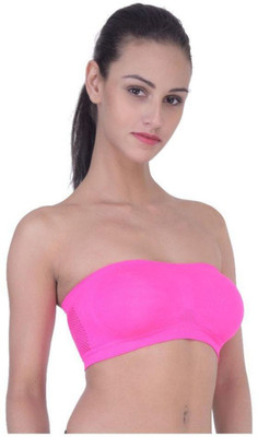 Awasthi Traders tube bra black Women Bandeau/Tube Non Padded Bra(Black)