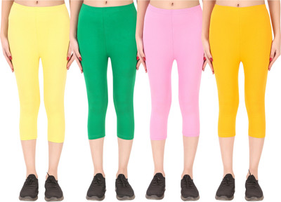 Ayvina Cotton Lycra capri for women,capri for ladies,capri for girls Women Multicolor Capri