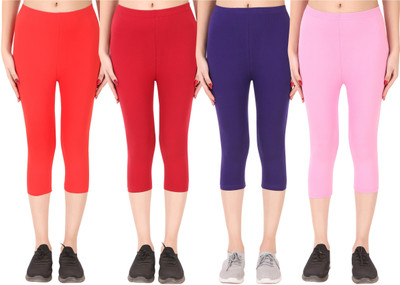 Ayvina Cotton Lycra capri for women,capri for ladies,capri for girls Women Multicolor Capri