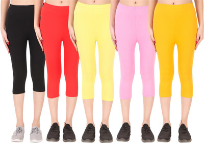Ayvina Cotton Lycra capri for women,capri for ladies,capri for girls Women Multicolor Capri