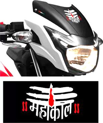 SobParbo Sticker & Decal for Car & Bike(White, Red)