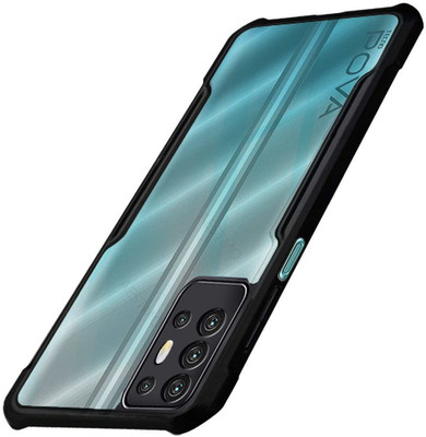 Krish Tech Back Cover for Tecno Pova 2(Black, Shock Proof, Pack of: 1)