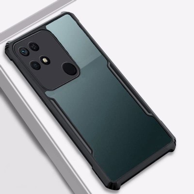 Accesories Legacy Back Cover for Mi Redmi 10 Back Cover Shockproof Anti-Slip Grip Crystal Clear Camera Protect Hybrid TPU(Black, Dual Protection, Pack of: 1)
