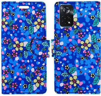 Realgo Flip Cover for Poco X4 Pro 5G(Blue, Pack of: 1)