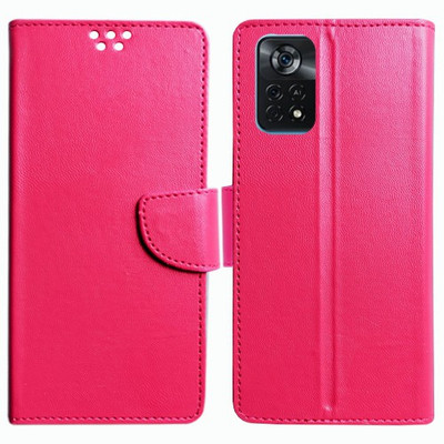 Realgo Flip Cover for Poco X4 Pro 5G(Pink, Pack of: 1)