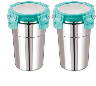 PRAGATI SALES Steel Utility Container  - 400(Pack of 2, Blue)