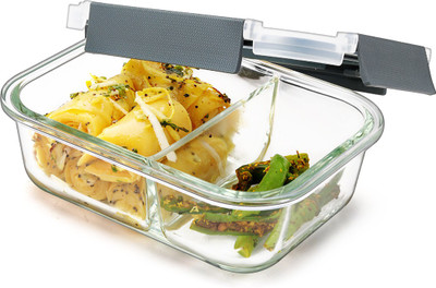 Dinewell Glass Utility Container  - 640 ml(Clear)