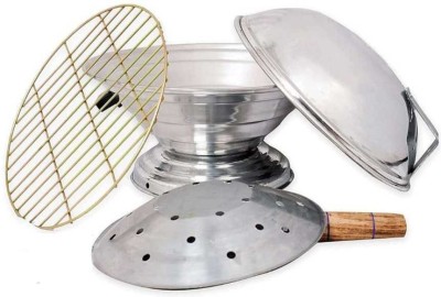 Mahalaxmi Dal Bati maker Baking Oven, 25 cm X 25 cm X 35 cm, Induction Bottom Non-Stick Coated Cookware Set(Aluminium, Steel, 1 - Piece)