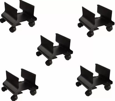 Spylock Double Heavy Metal CPU Trolly Stand Adjustable Trolly pack of 5 CPU Holder(Iron)