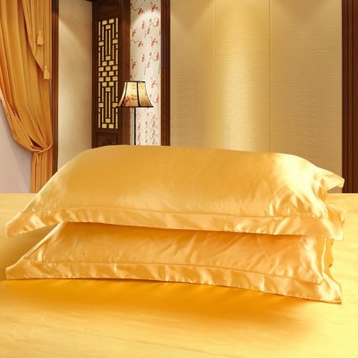 DEHMAN Plain Pillows Cover(Pack of 2, 66 cm*50 cm, Gold)