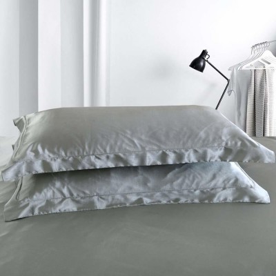 DEHMAN Printed Pillows Cover(Pack of 2, 48 cm*30 cm, Grey)