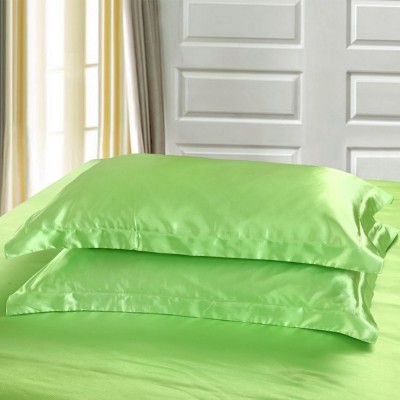 DEHMAN Printed Pillows Cover(Pack of 2, 48 cm*30 cm, Light Green)