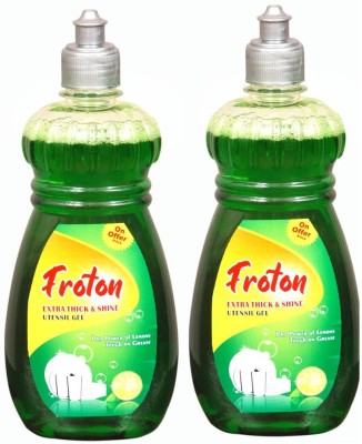 Froton Premium Quality Dish Wash Liquid Utensil Cleaner,Dish Cleaning Gel Dish Cleaning Gel(lemon, 2 x 250 ml)