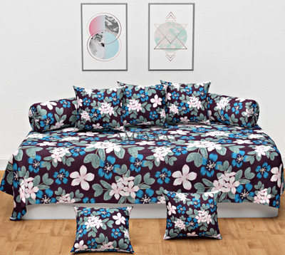 AMEYAA Polycotton Abstract Diwan Set(Purple)