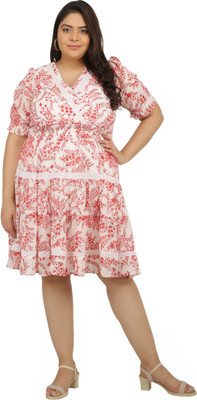TSM Women Asymmetric Pink Knee Length Dress