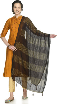 A R SILK HANDLOOM Chiffon Self Design Women Dupatta