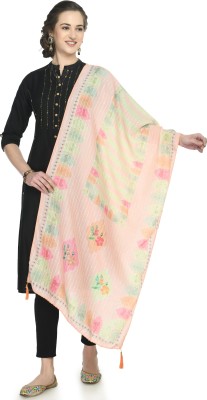 A R SILK HANDLOOM Cotton Blend Floral Print Women Dupatta