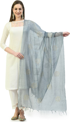 A R SILK HANDLOOM Cotton Blend Self Design Women Dupatta