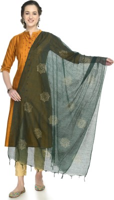 A R SILK HANDLOOM Cotton Blend Self Design Women Dupatta